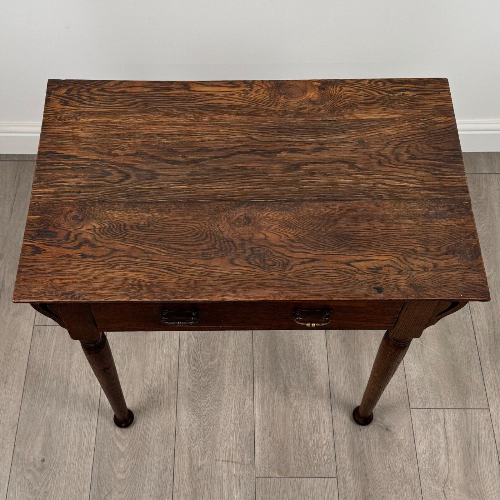 photo furniture Antique 20th Century Art Nouveau Style Side Table In Oak