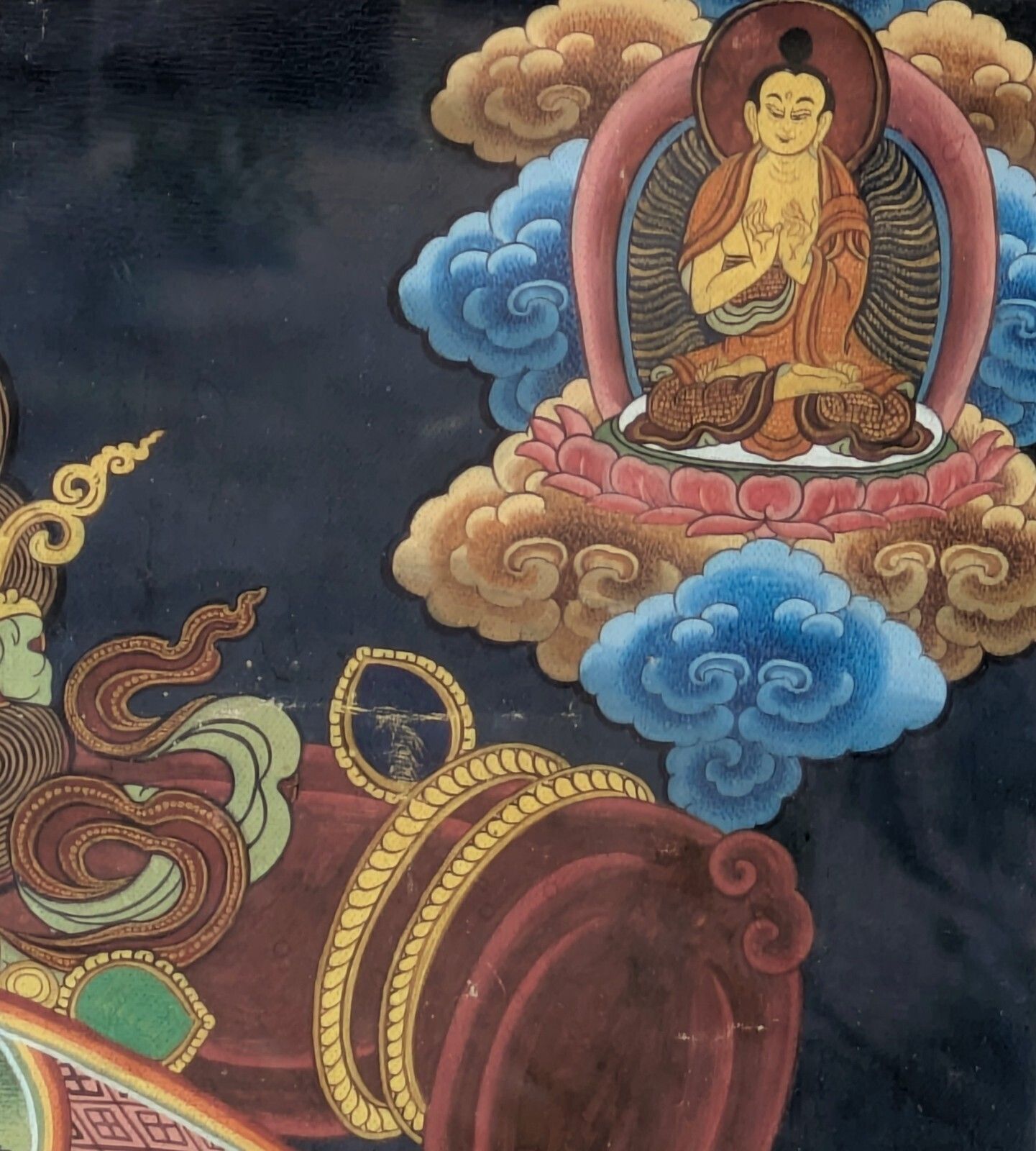 Handpainted Tibetan Thangka "Wheel Of Life" photo vinterior