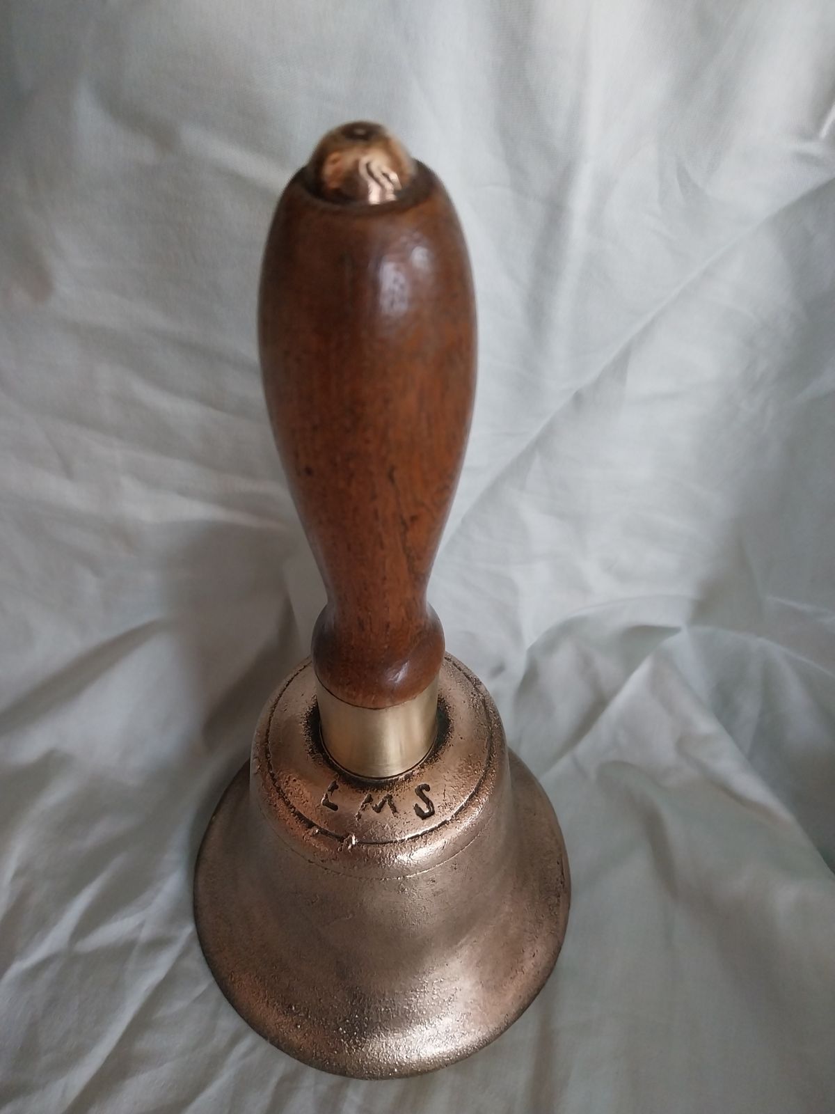 Brass Hand Bell / Bronze Railway Handbell Lms. 1930s. photo for sale
