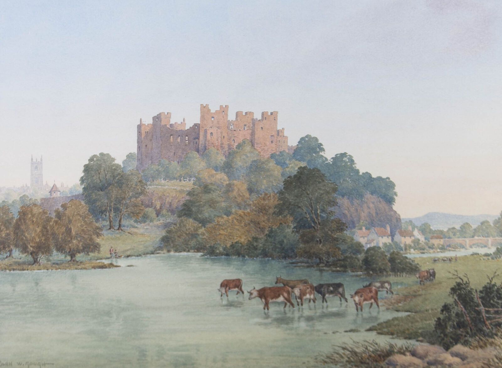 John Weston Gough (1929 2019)   Contemporary Watercolour, Ludlow Castle photo furniture