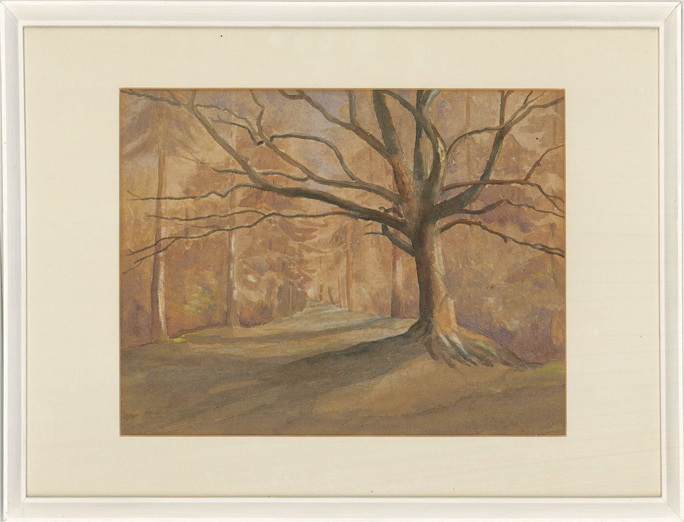Mid 20th Century Watercolour   Winter Woodland
