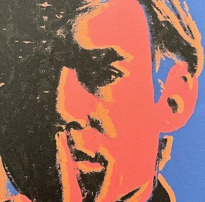 Andy Warhol, Self Portrait Blue Red, 1980s, Print photo furniture