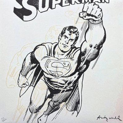 Andy Warhol, Superman Black And White, 1980s, Print