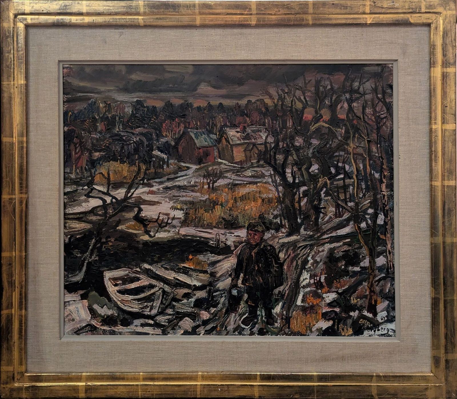 Olle Nordberg 'Figure In A Winter Landscape'