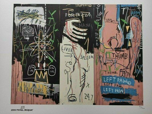 Jean Michel Basquiat, Left Paw, Print, 1980s photo furniture