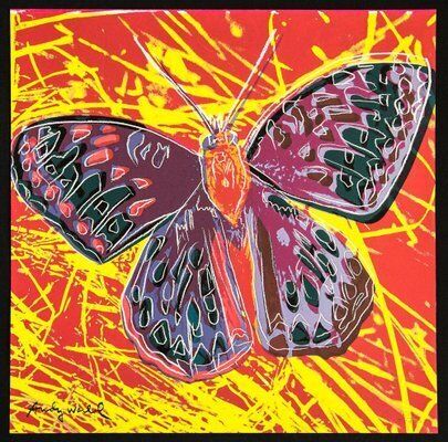 Andy Warhol 'Butterfly' Offset Lithograph, 1980s, Ink & Paper , 1980s, Ink & Pencil & Paper