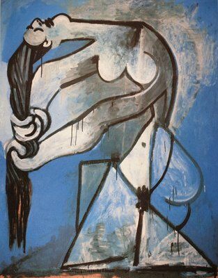 Pablo Picasso, Cubist Female Portrait, Lithograph, 1970s photo vinterior