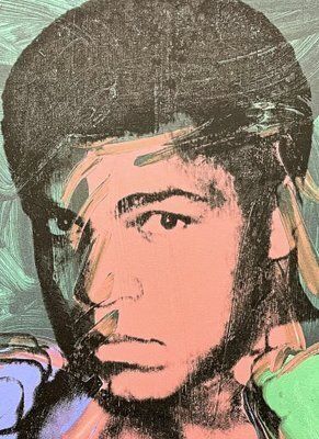 Andy Warhol, Muhammad Ali Blue Green, 1980s, Print photo furniture