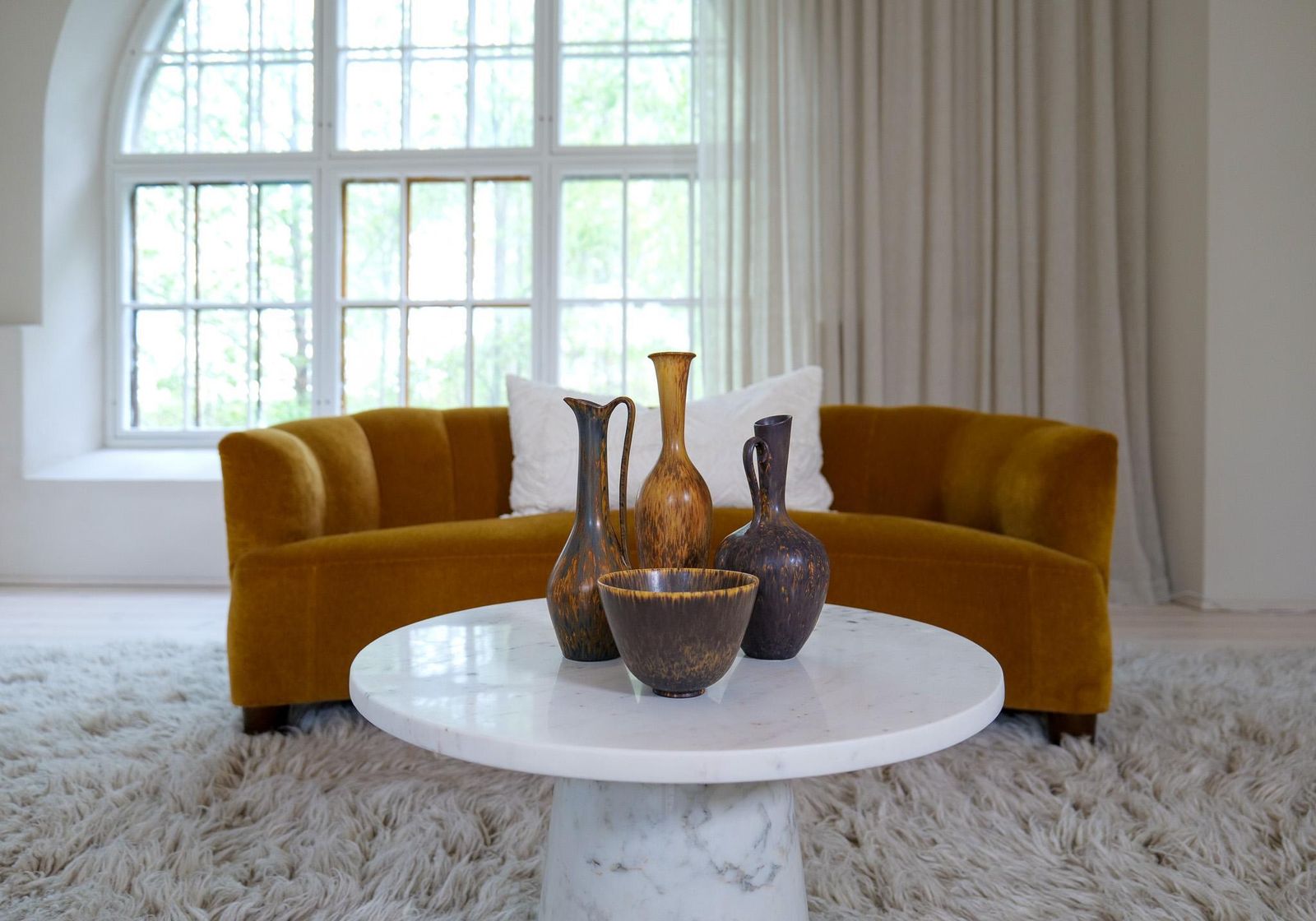 Collection Of 4 Ceramic Vessels By Gunnar Nylund Rörstrand Sweden, 1950s photo Home Decor