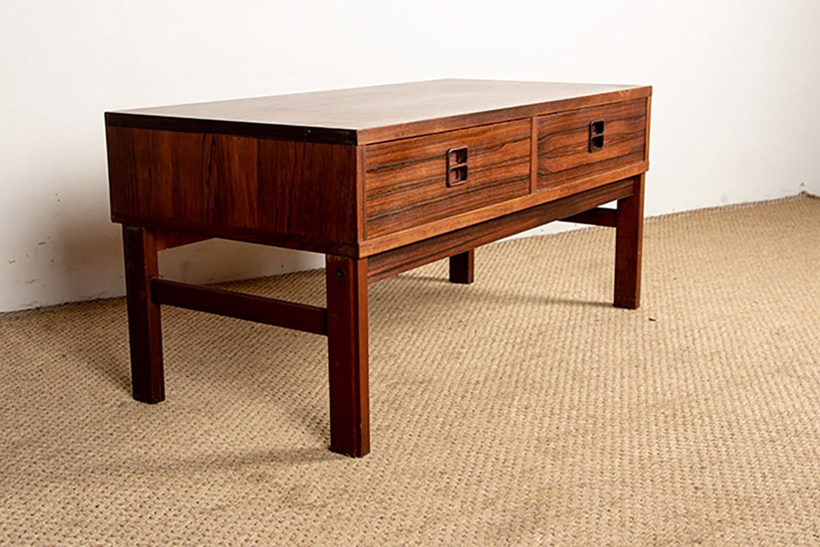 1200.0 Petite commode, meuble d'entrée ou d'appoint, danoise en palissandre, 1960. photo