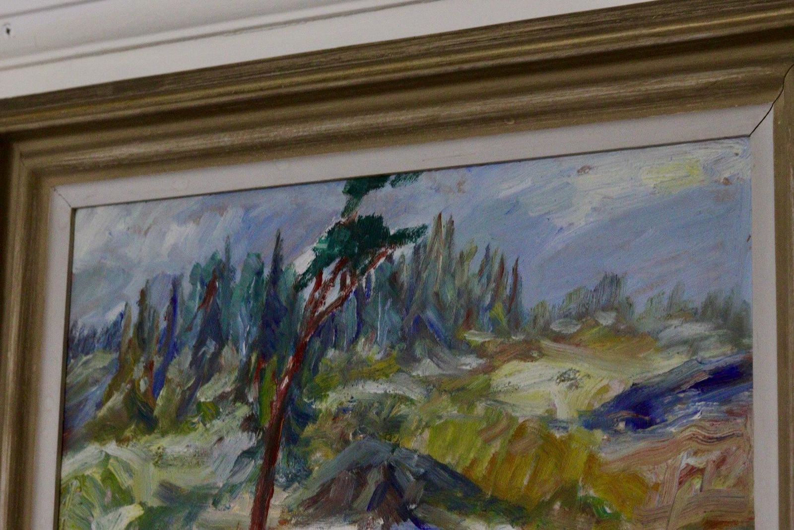 Mid Century Original Swedish Oil On Panel "Landscape" By E Kellstrom  Vintage & Framed photo buy