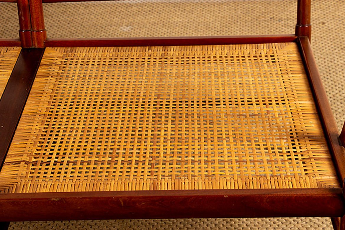 Canapé danois 2 places en acajou et cannage, modèle PJ 149/2 ou « Colonial Chair », par Ole Wanscher pour Poul Jeppesen. photo 3800.0
