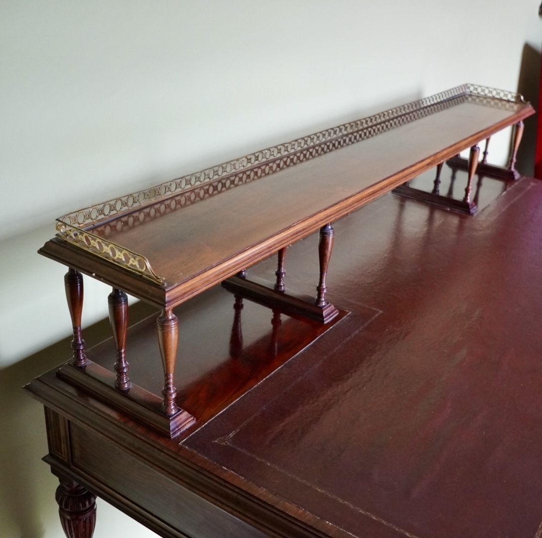 photo buy Victorian Rosewood And Brass Strung Writing Desk By Collinson & Lock Of London