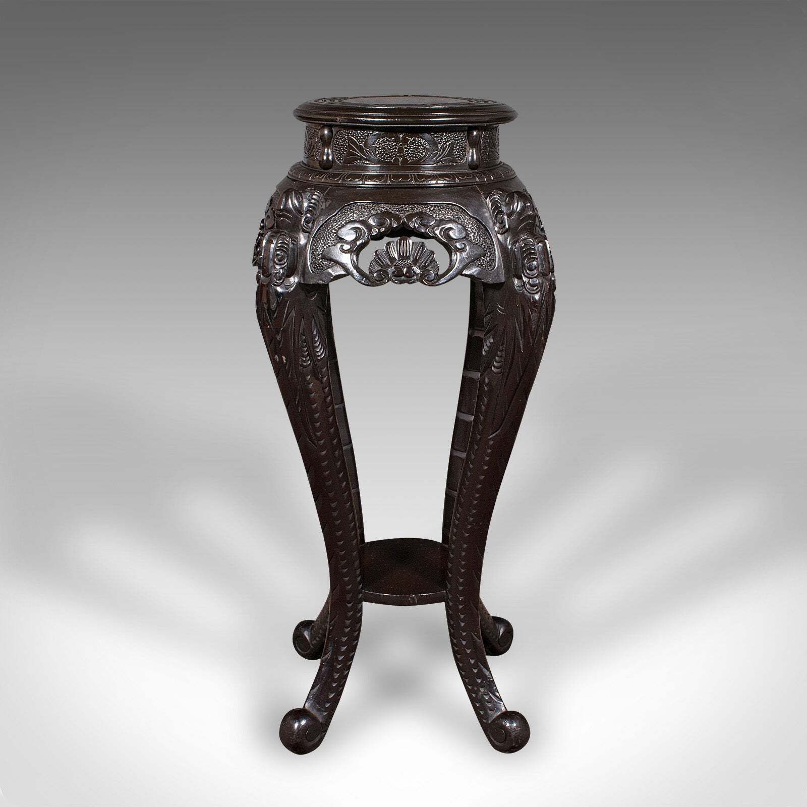 Antique Jardiniere Stand, Japanese, Ebonised, Portico Planter Table, Victorian photo 2703.0