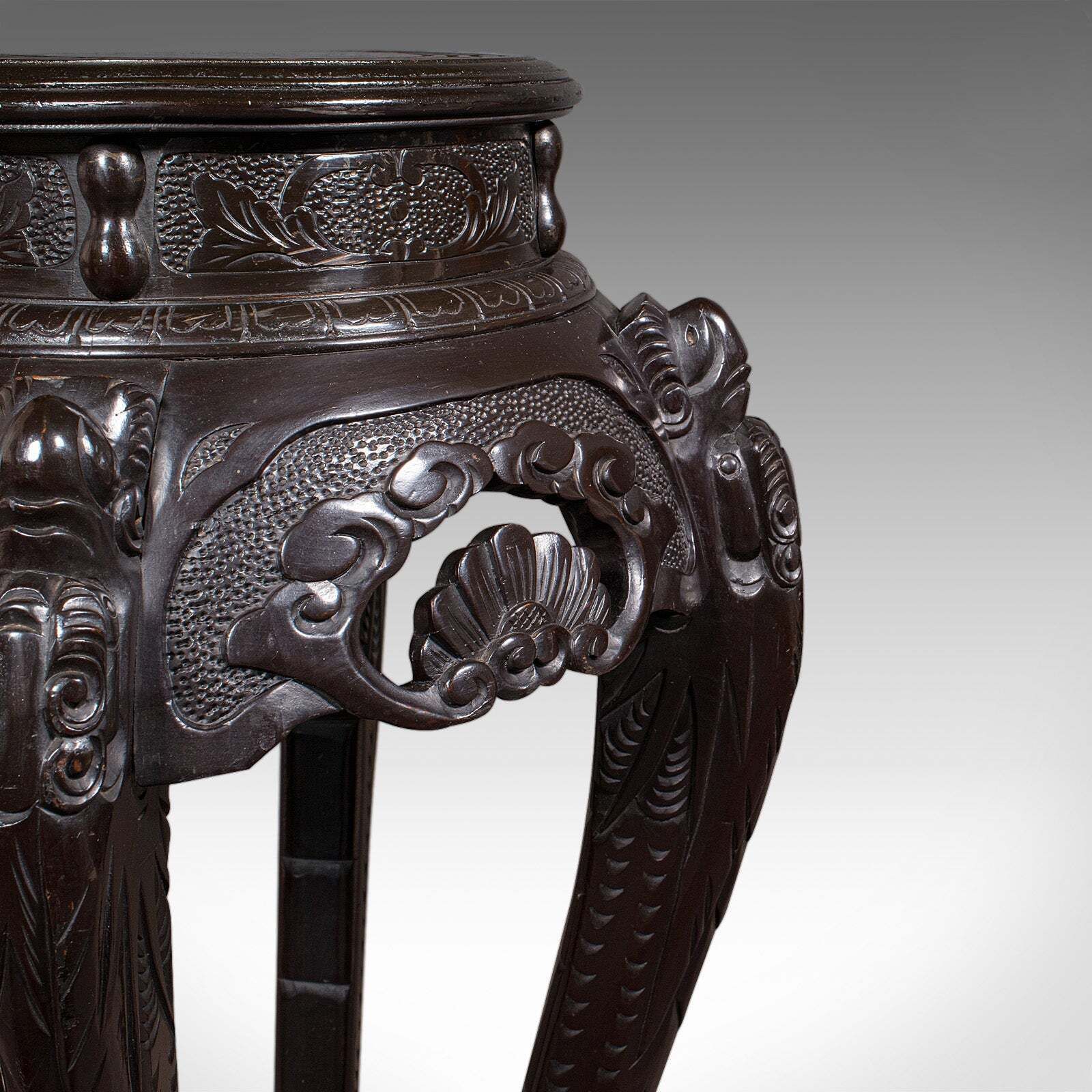 photo furniture Antique Jardiniere Stand, Japanese, Ebonised, Portico Planter Table, Victorian