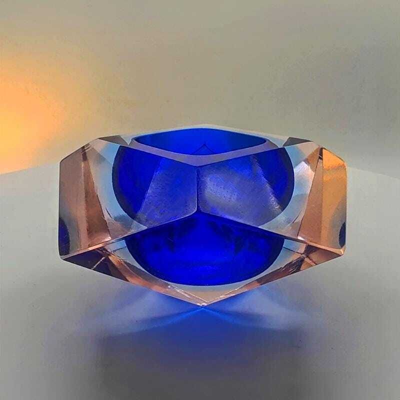 1960s Stunning Ashtray In Murano Glass By Flavio Poli For Seguso. Made In Italy. photo Home Decor