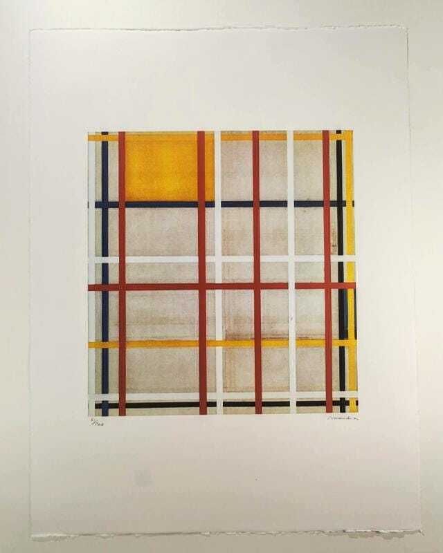 1970s Piet Mondrian Limited Edition Lithograph Numbered In Pencil.