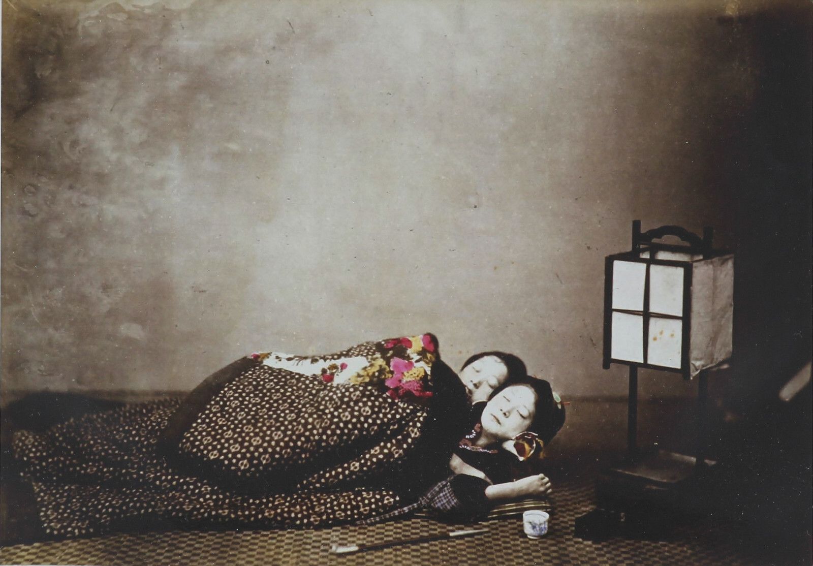 Photographic Copy Of An Early Photo By Felice Beato. Titled "Sleeping Beauties" photo furniture