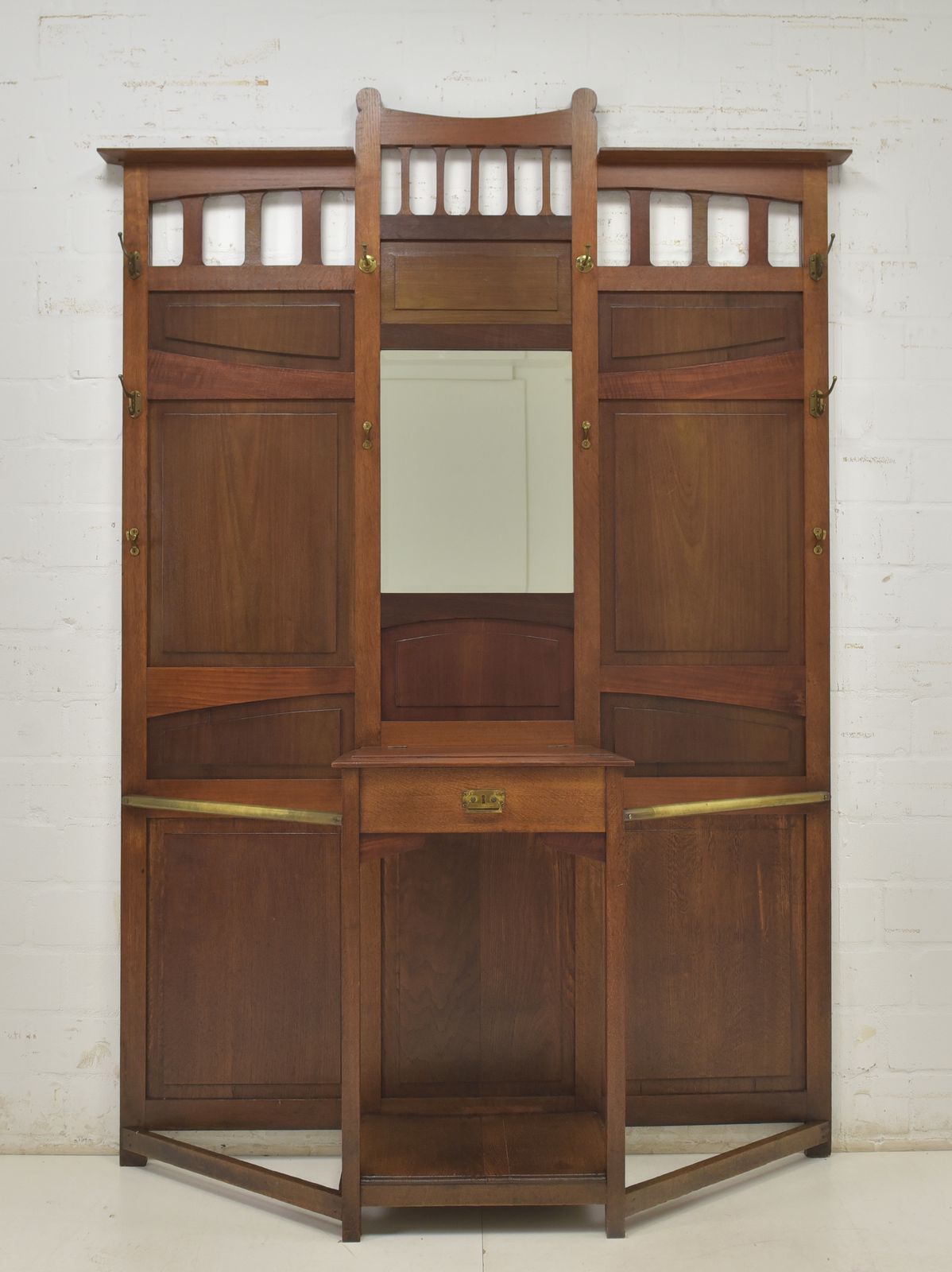 Antique! Wardrobe Restored Art Nouveau Circa 1920 Oak Mahogany photo furniture