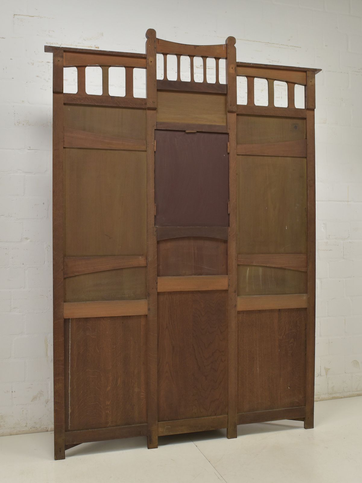 1394.0 Antique! Wardrobe Restored Art Nouveau Circa 1920 Oak Mahogany photo