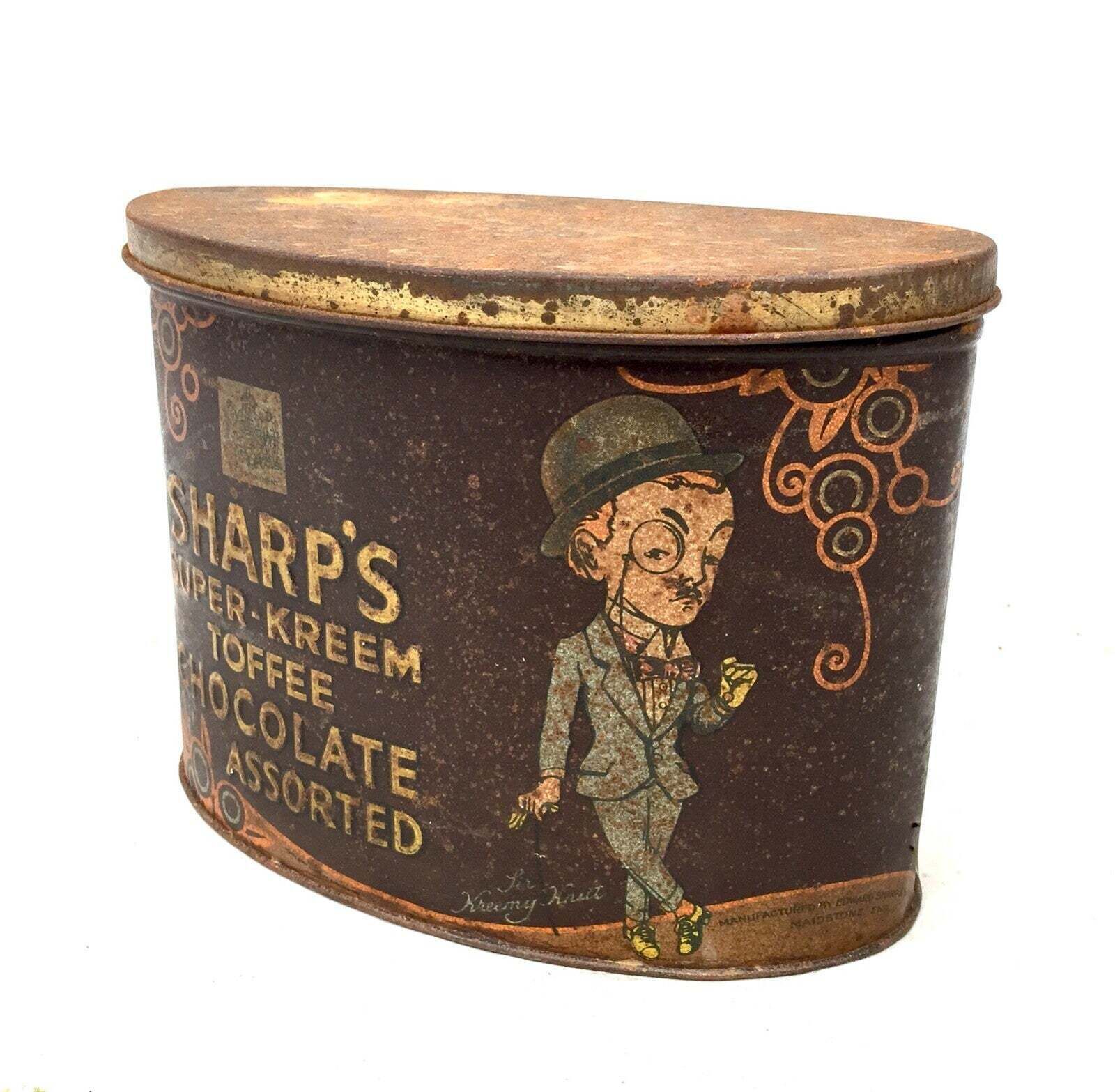 Antique Advertising   Early 20th Century Edward Sharps Super Kreem Toffee Tin photo furniture