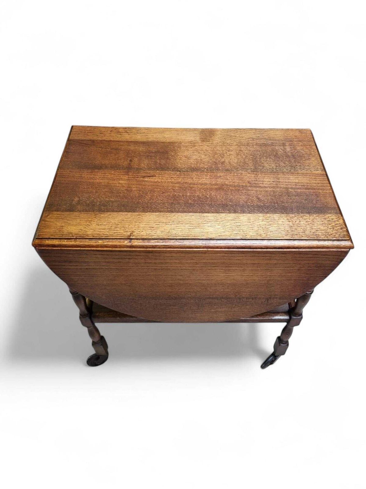 Vintage Oak Two Levels Tea Trolley / C1930 / Natural Oak photo 230.0