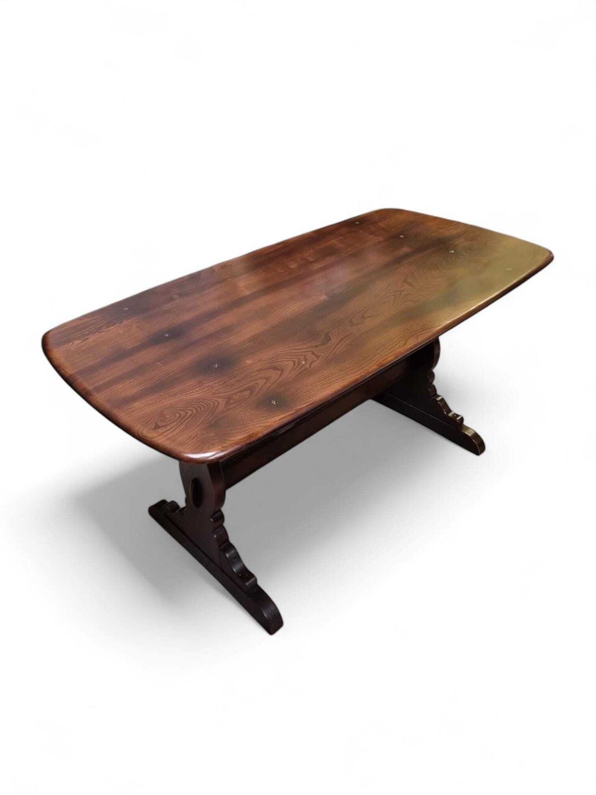 Vintage Ercol Solid Oak Dining Table C1970 / Seats 4 6 photo furniture