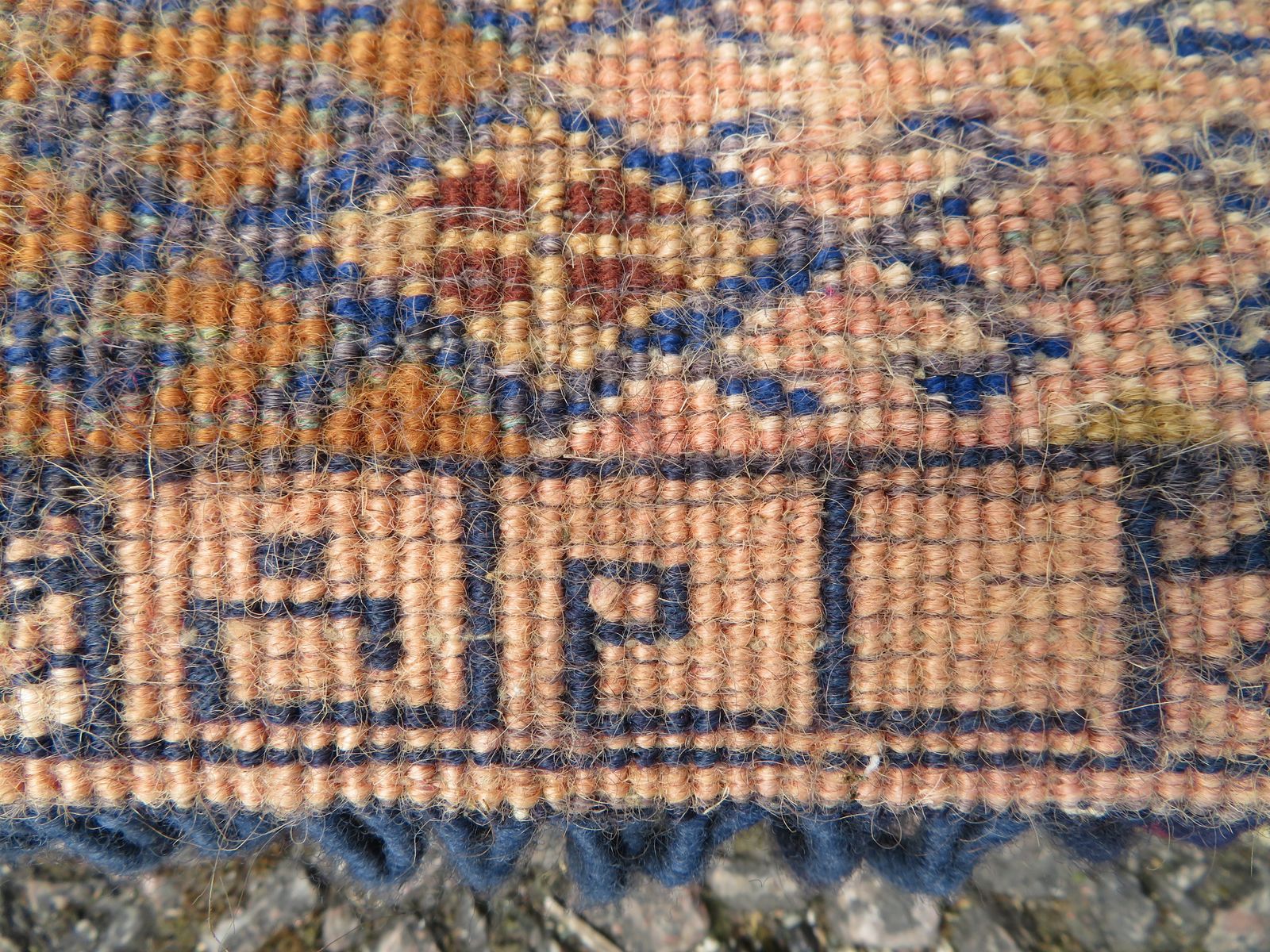 560.0 Old Signed Afghan Ersari Kapunuk Portiere Door Tent Hanging Decoration. photo