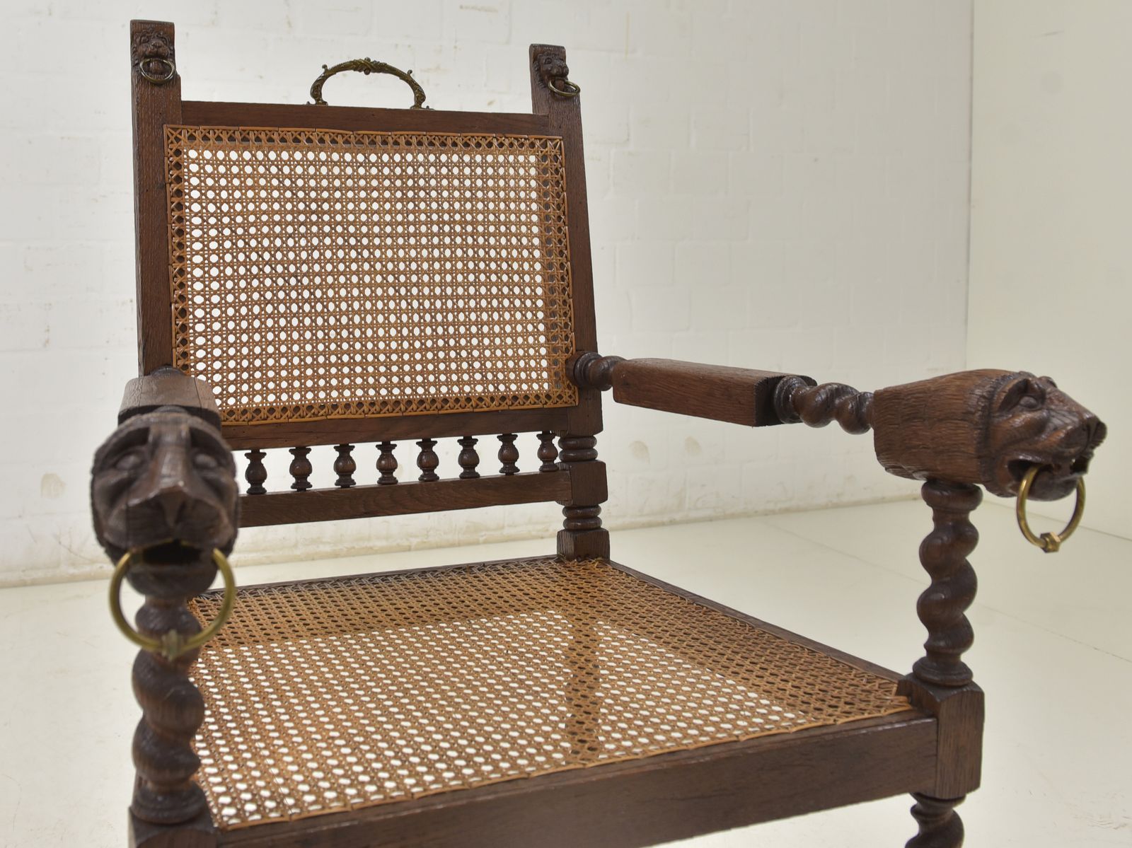 photo for sale Antique! Pair Of Armchairs Restored From The Wilhelminian Period Around 1880. Solid Oak Armchairs.