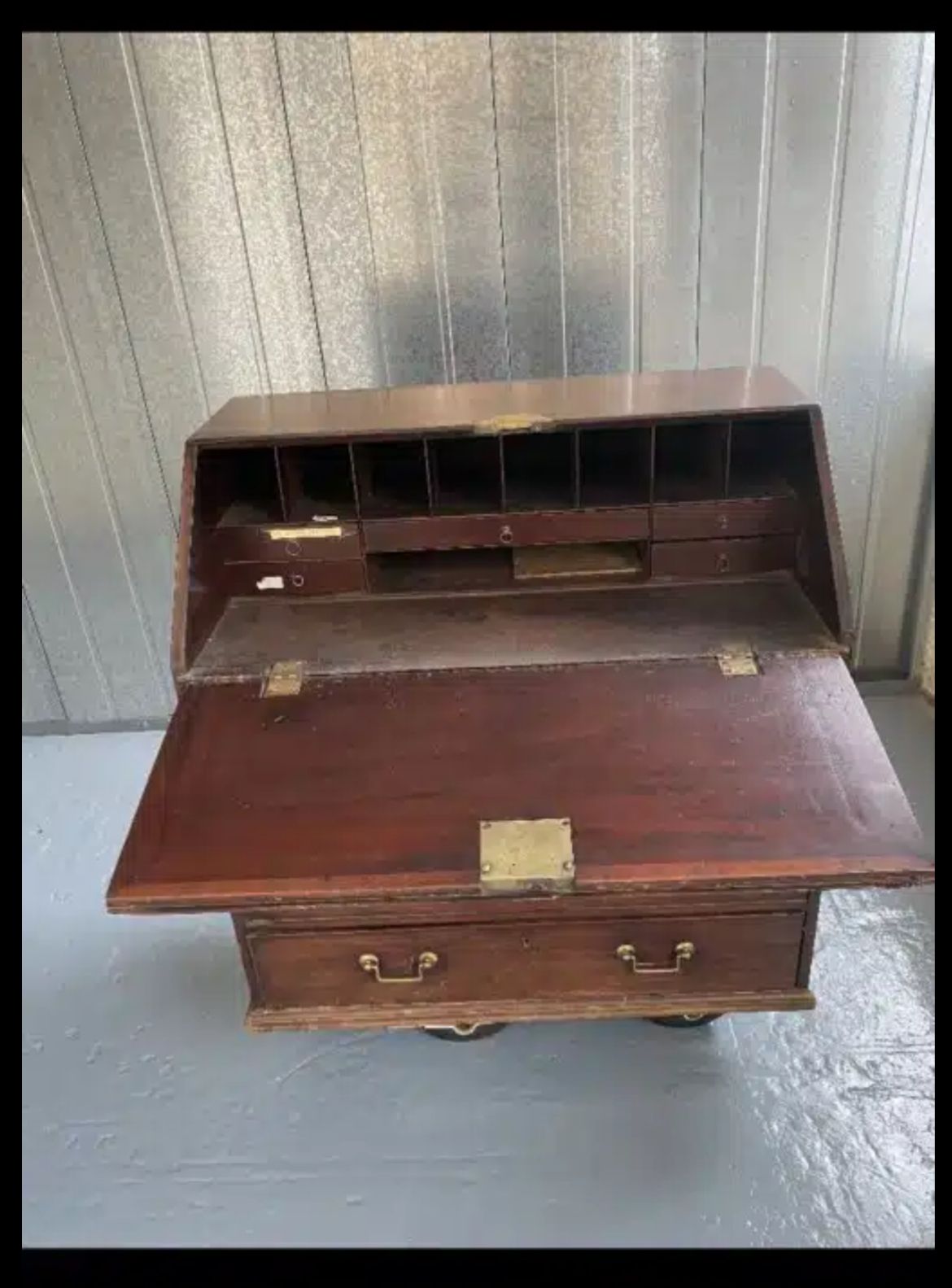 Georgian Bureau, 1700s, Mahogany photo furniture