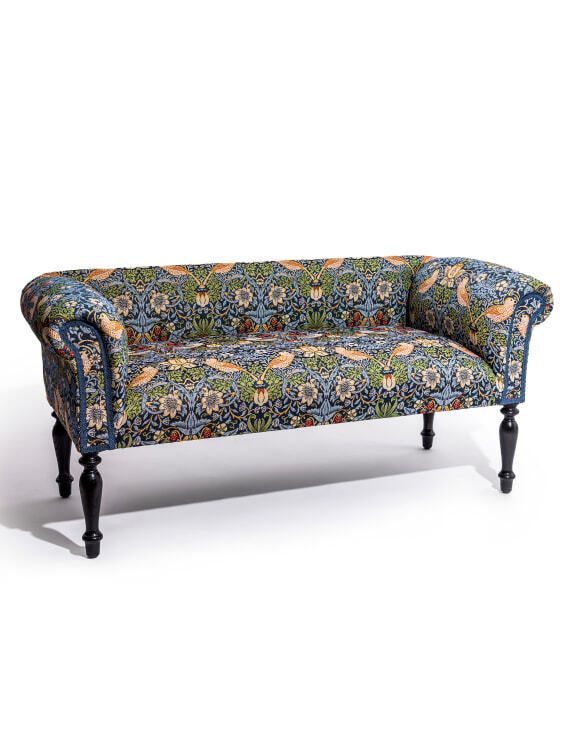 William Morris Strawberry Thief Occasional Sofa   Hand Made In The Uk photo furniture