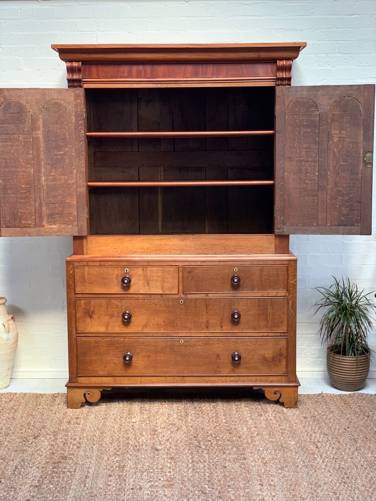 Oak Linen Press/Housekeeping Cupboard photo furniture