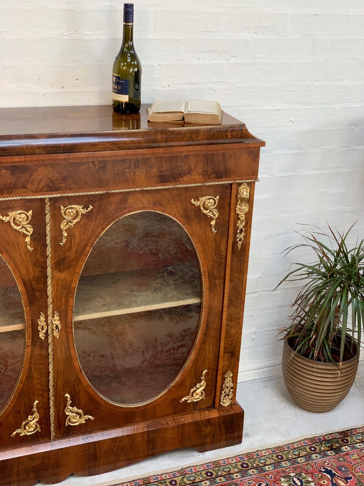 Victorian Figured Walnut Pier Cabinet photo 1550.0
