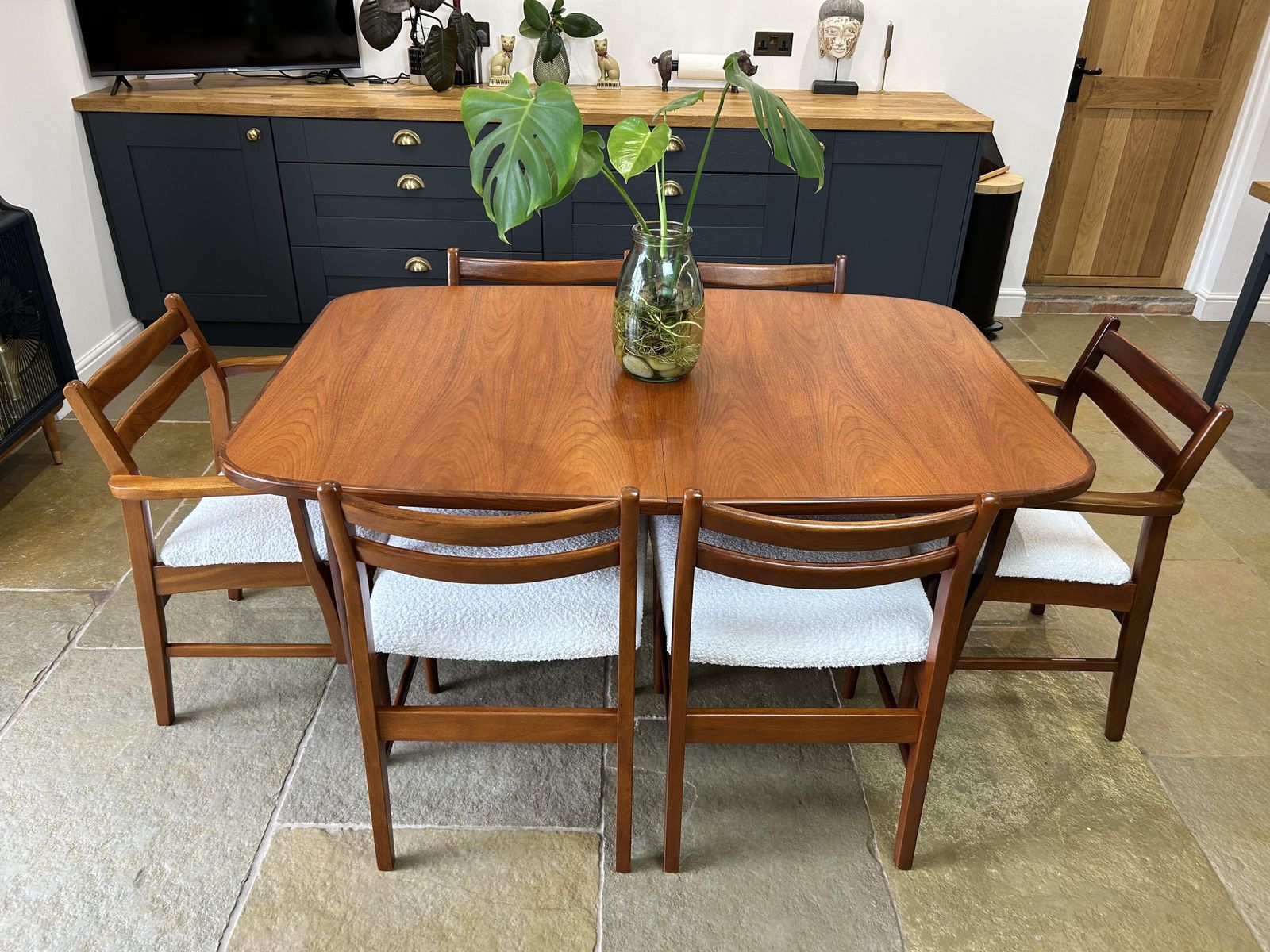 G Plan Fresco Vintage Extending Dining Table And 6 Mid Century Chairs photo furniture