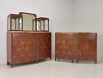 photo buy Antique! Display Cabinet Restored Art Deco 1925 Mahogany Buffet Dining Room