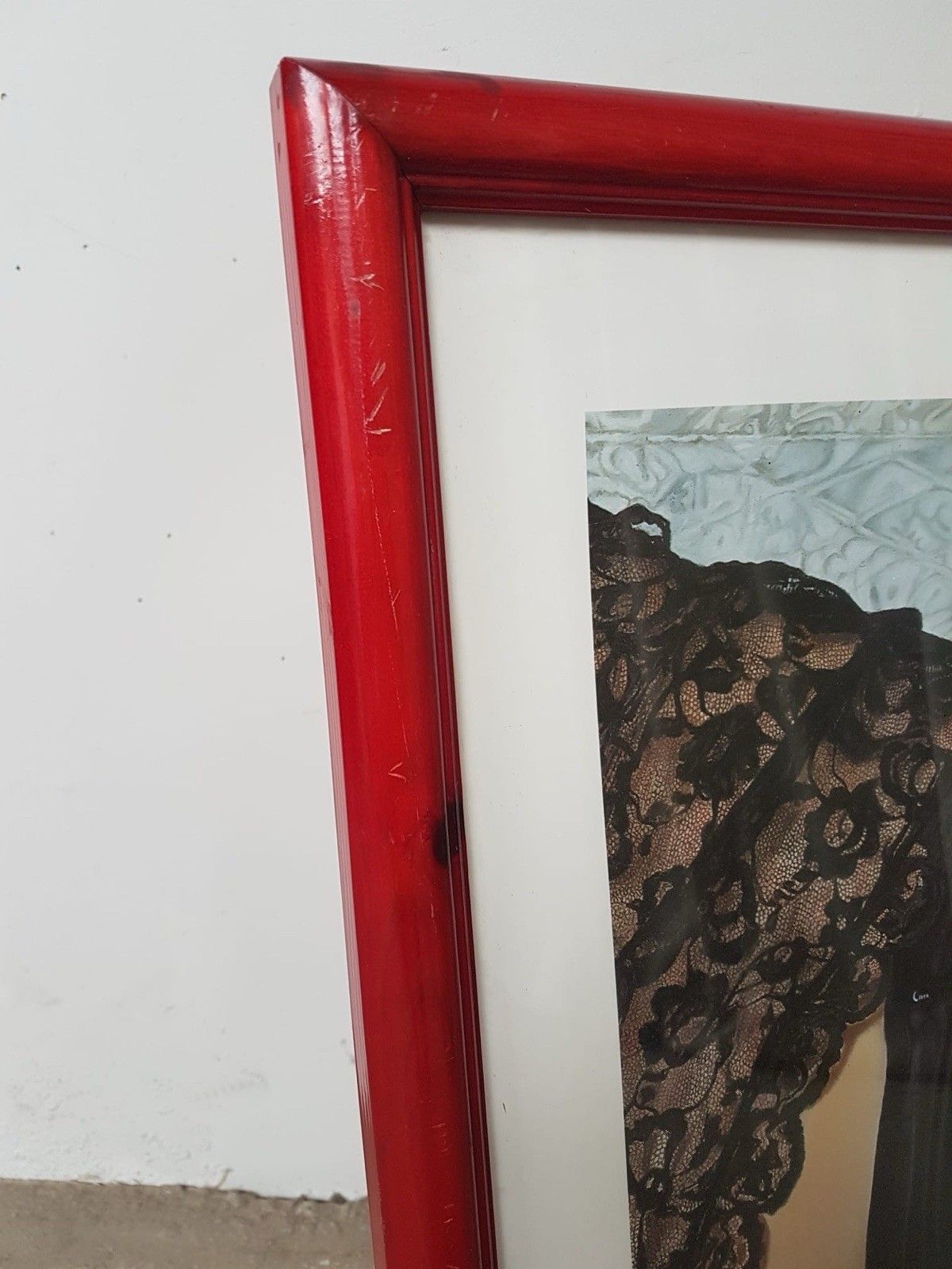 Vtg Late Mid Century 80s John Kacere Ileana 82 Framed Exhibition Poster R869 photo vinterior