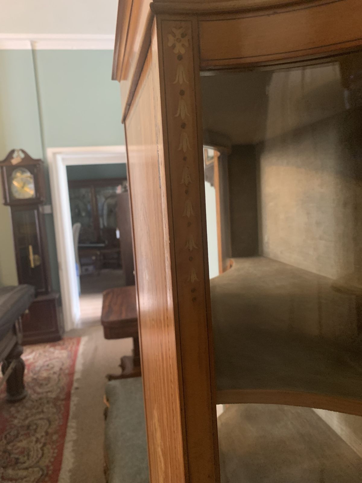 Edwardian Inlaid Satinwood Display Cabinet photo vinterior