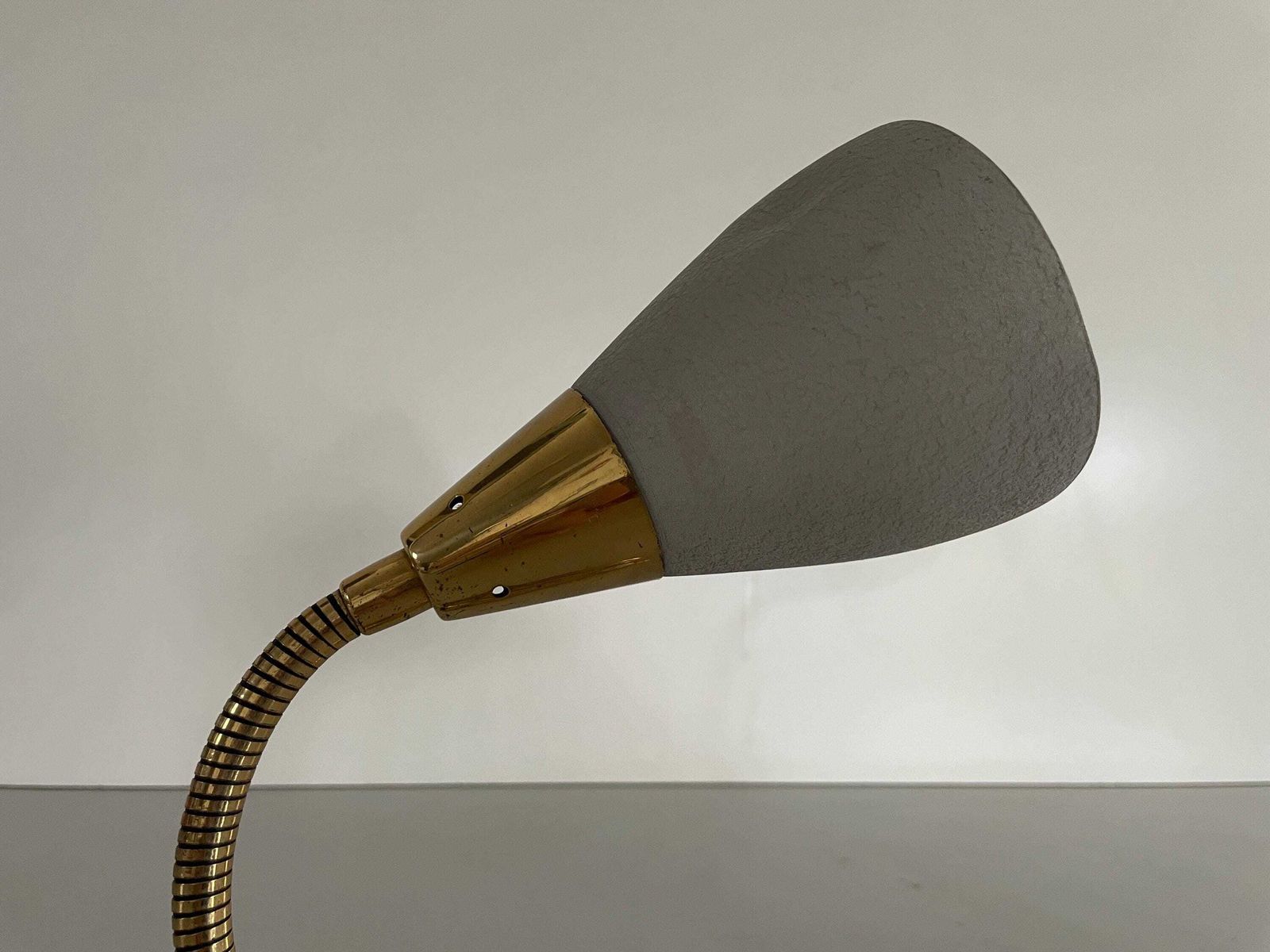 Gray Metal And Brass Pair Of Wall Lamps, 1970s, Germany photo buy