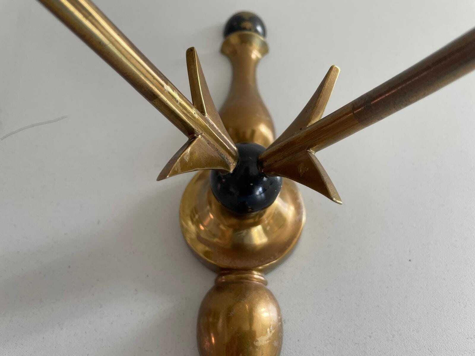 Mid Century Brass Arrow Pair Of Sconces, 1960s, France photo buy