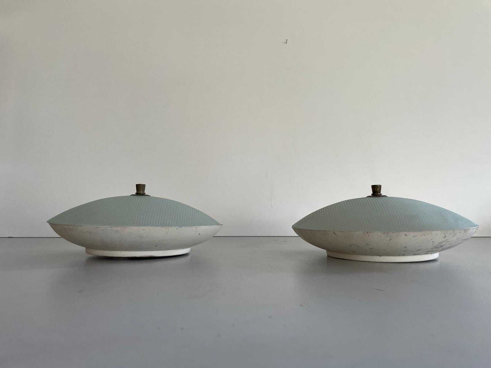 Textured Glass And White Metal Pair Of Sconces By Oscar Torlasco For Lumi, 1950s, Italy photo vinterior