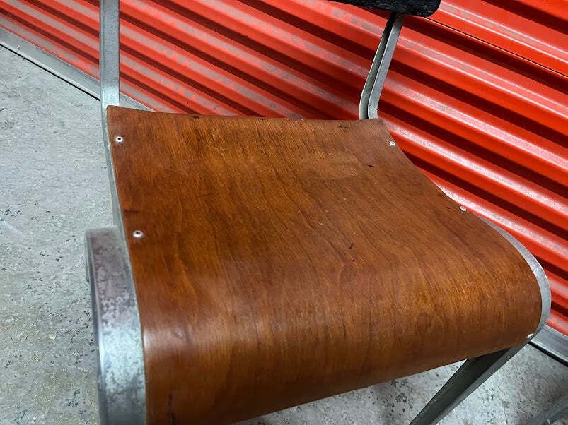 photo furniture Esavian Stacking Chairs By James Leonard For Esa, 1950s, Restored, Pair