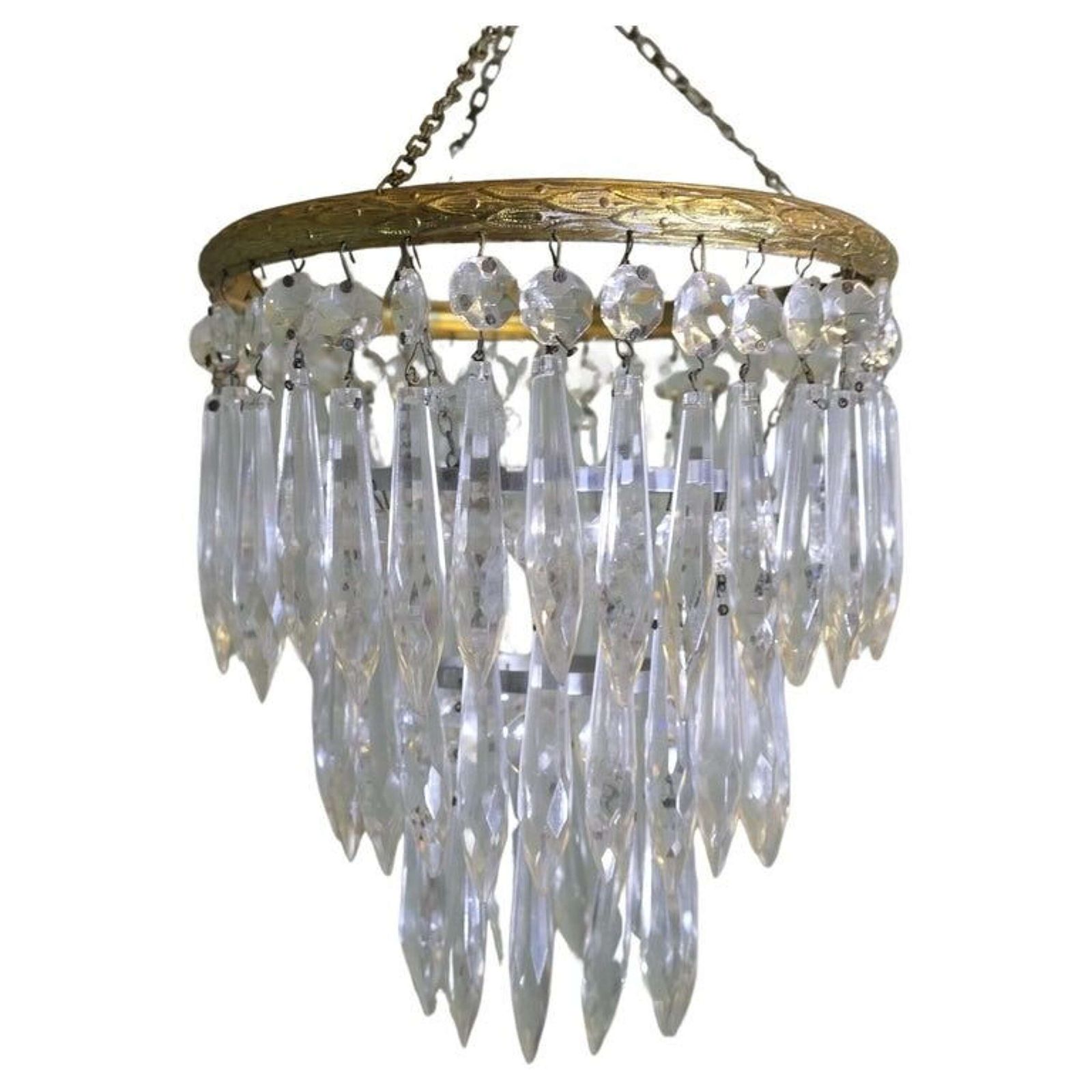 A Delicate Waterfall 3 Tier Crystal Chandelier