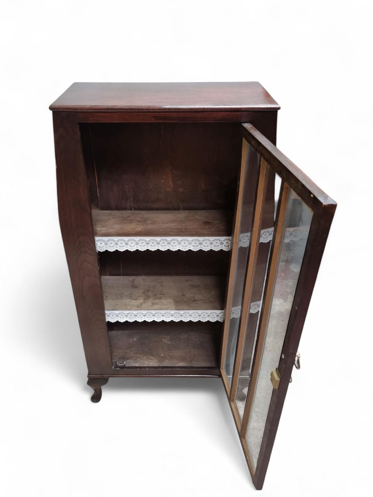 photo furniture Antique Edwardian Floor Bookcase / Gin Cabinet / Glazed Door / C1900