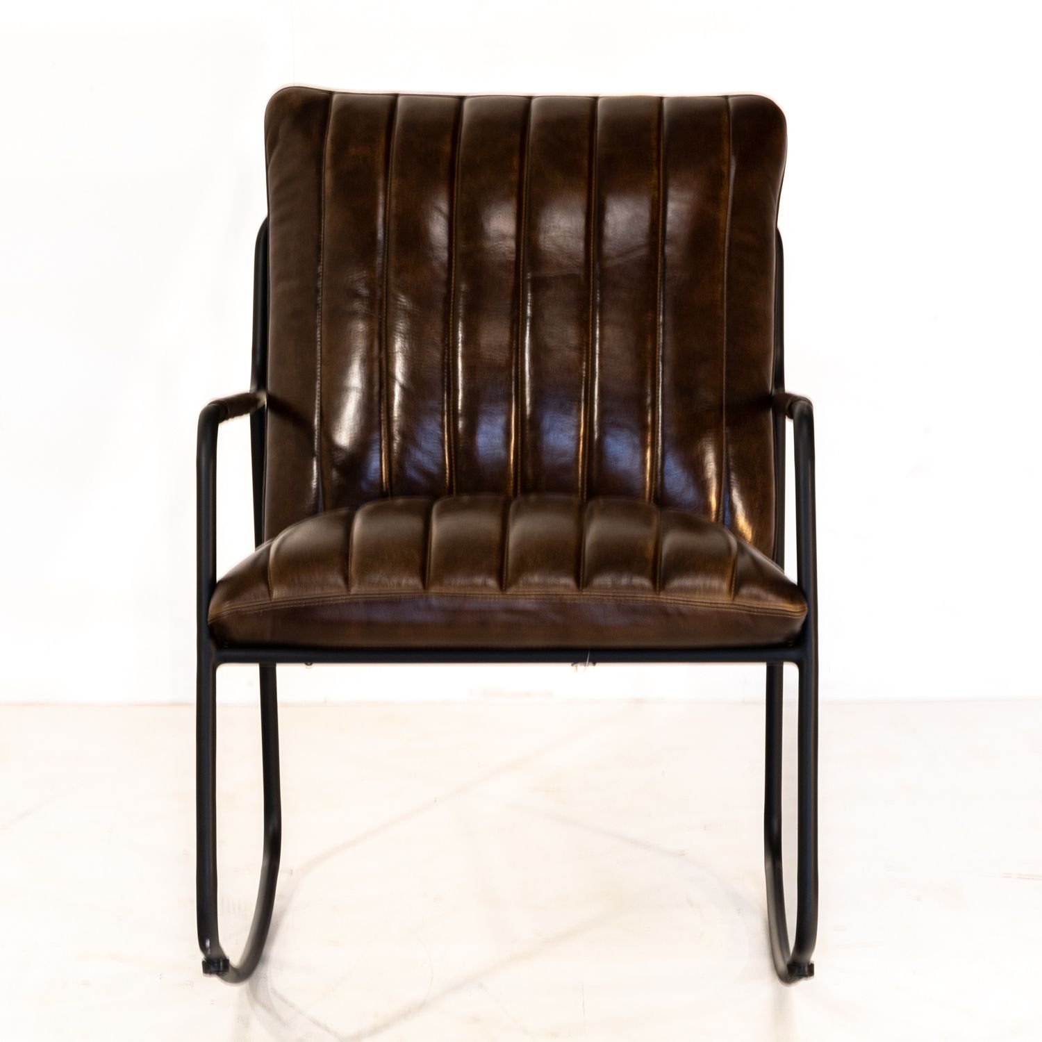 Leather And Iron Rocking Chair Mh 3035 Cig photo furniture