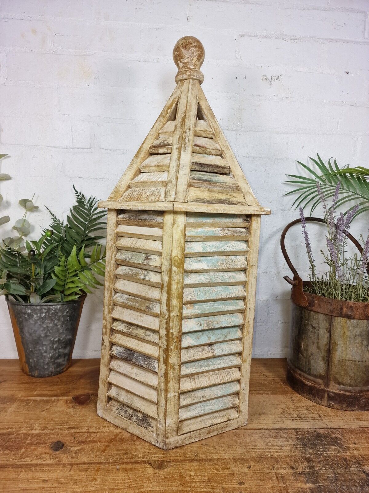 Vintage Reclaimed Wooden Dovecote Birdhouse Nest Box photo vinterior