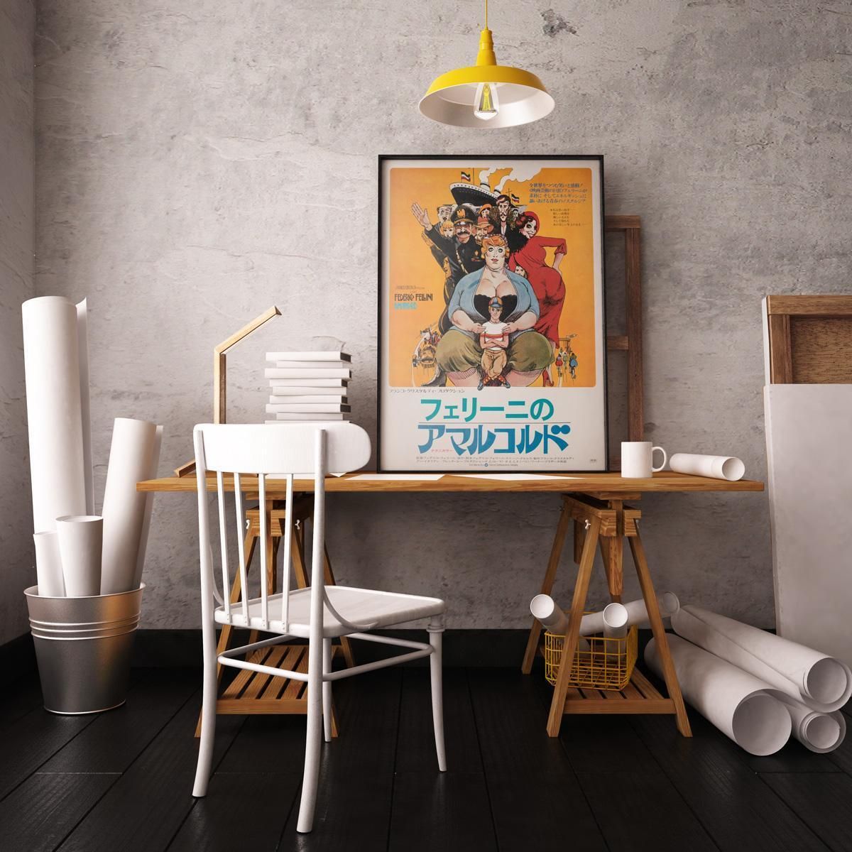 Amarcord 1974 Japanese B2 Film Poster, Giuliano Geleng photo furniture