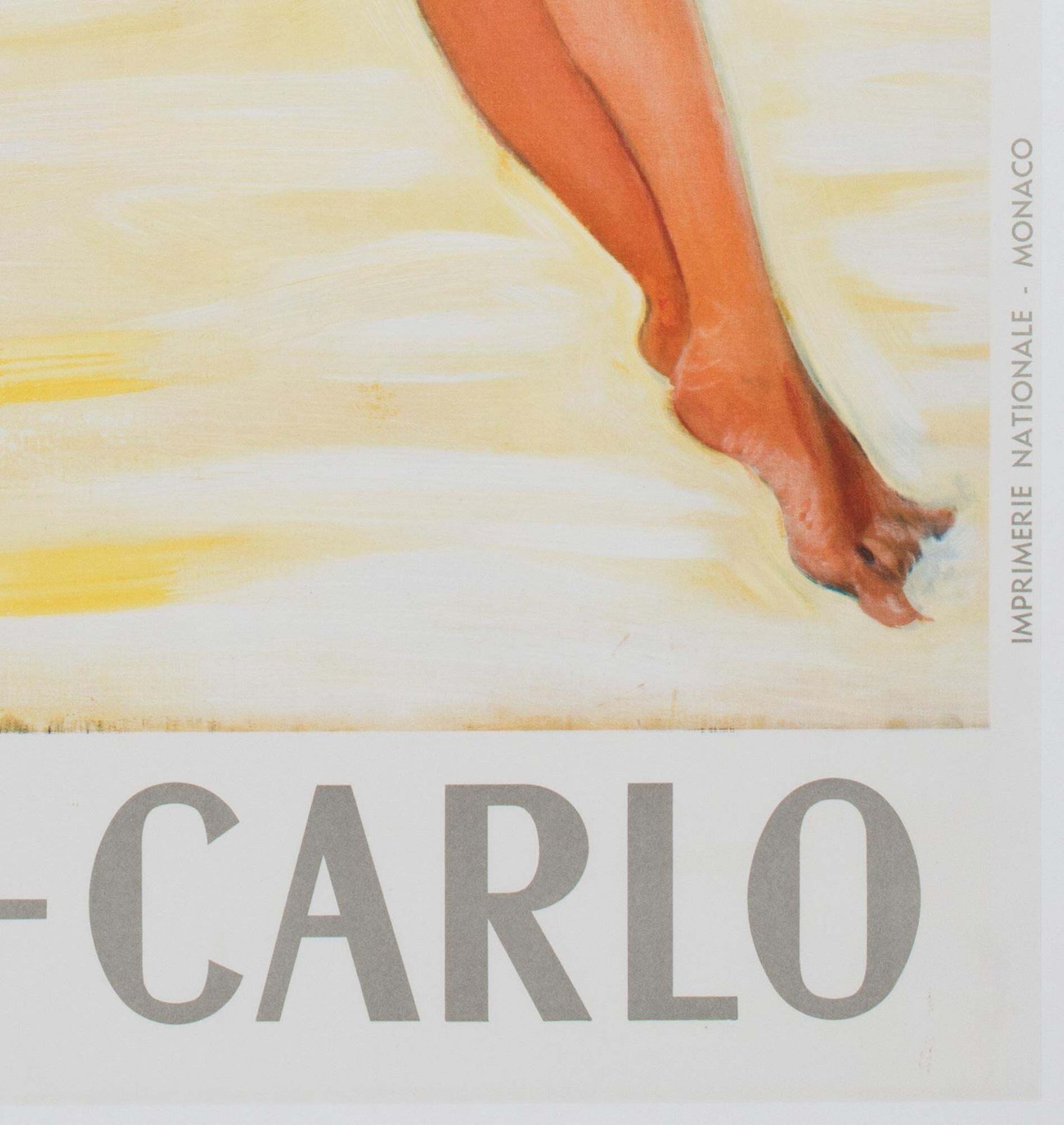 Monte Carlo  C1950's Travel Airline Advertising Poster, Jean Gabriel Domergue photo vintage