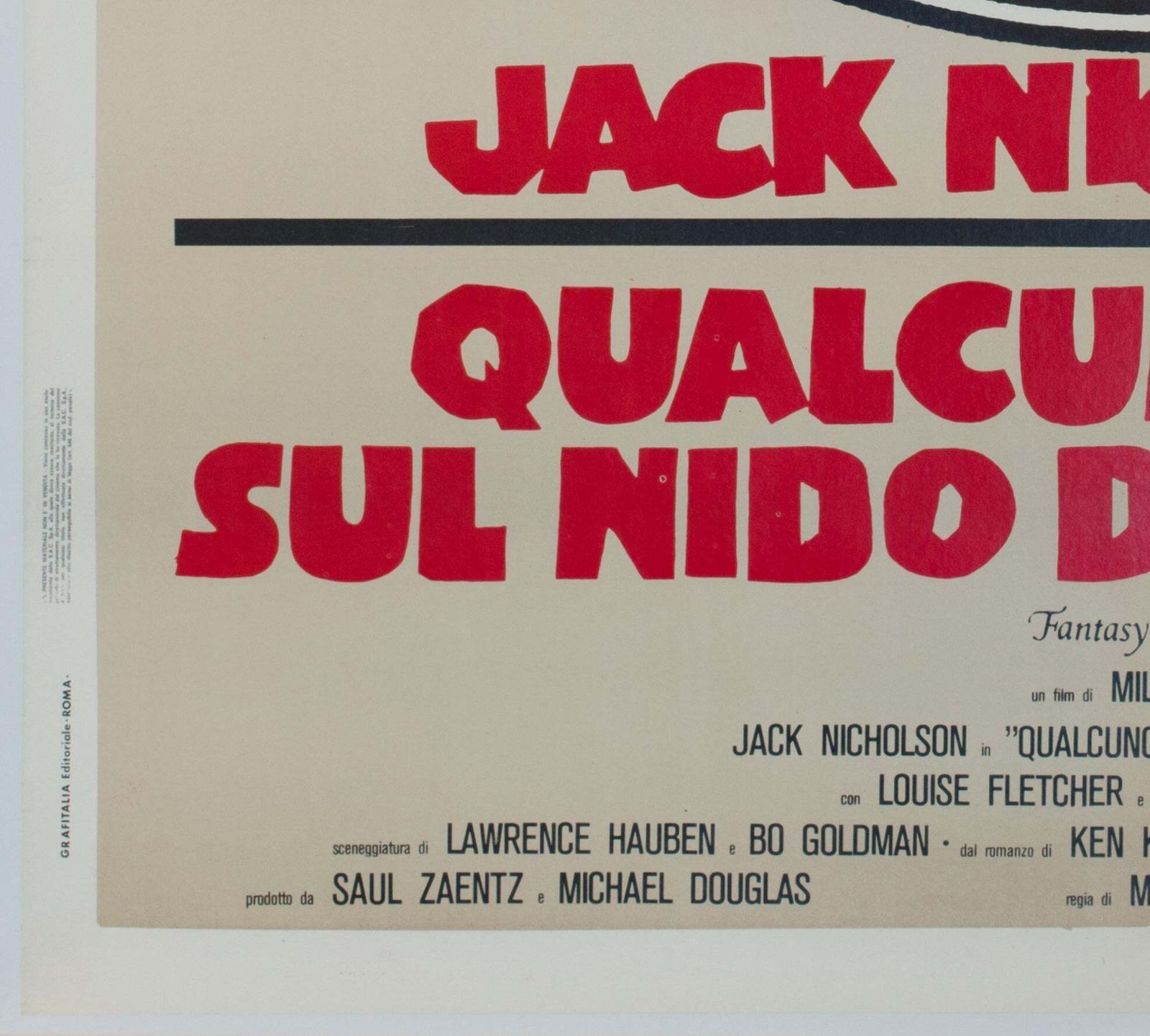 One Flew Over The Cuckoo's Nest 1976 Italian 2 Foglio Film Poster photo buy