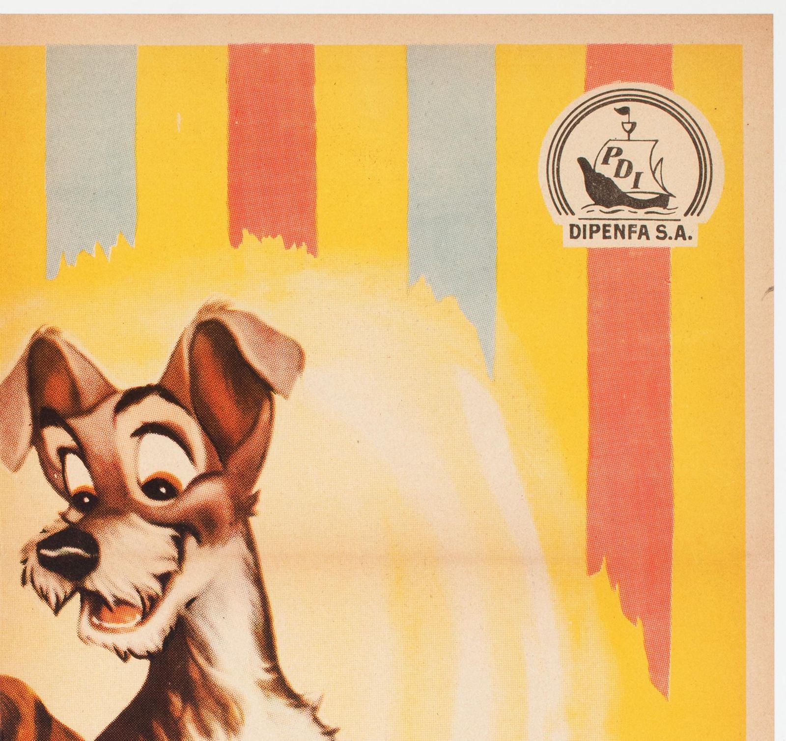Lady And The Tramp 1957 Spanish 1 Sheet Film Poster photo Art