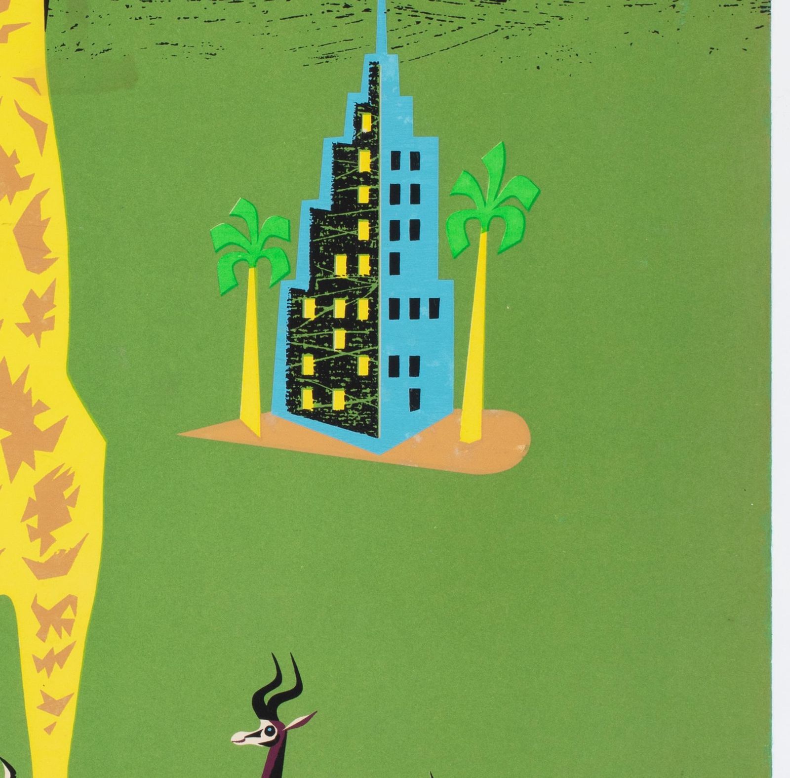 Boac Africa 1956 Travel Advertising  Poster, Maurice Laban photo vinterior